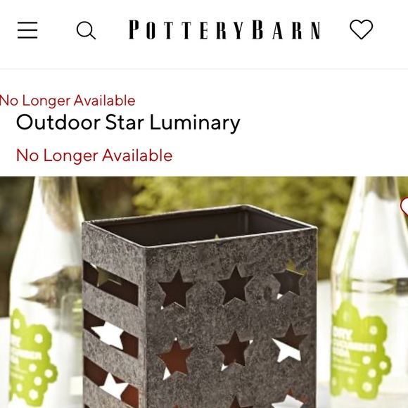 Pottery Barn Galvanized Outdoor Stars and Stripes Luminary - Picture 15 of 16